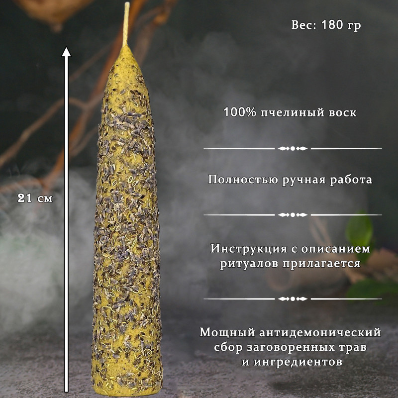 Свеча-ритуал "От подселений и злых духов" Свеча-ритуал "От подселений и злых духов"